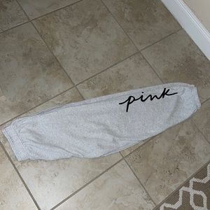 Vs pink campus pant size medium heather grey new